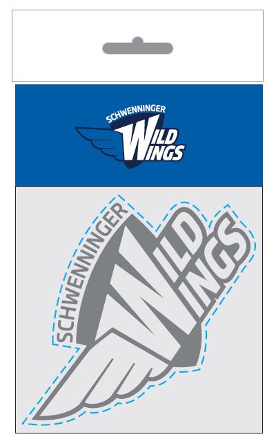 Wild Wings Logo in Silber als Sticker