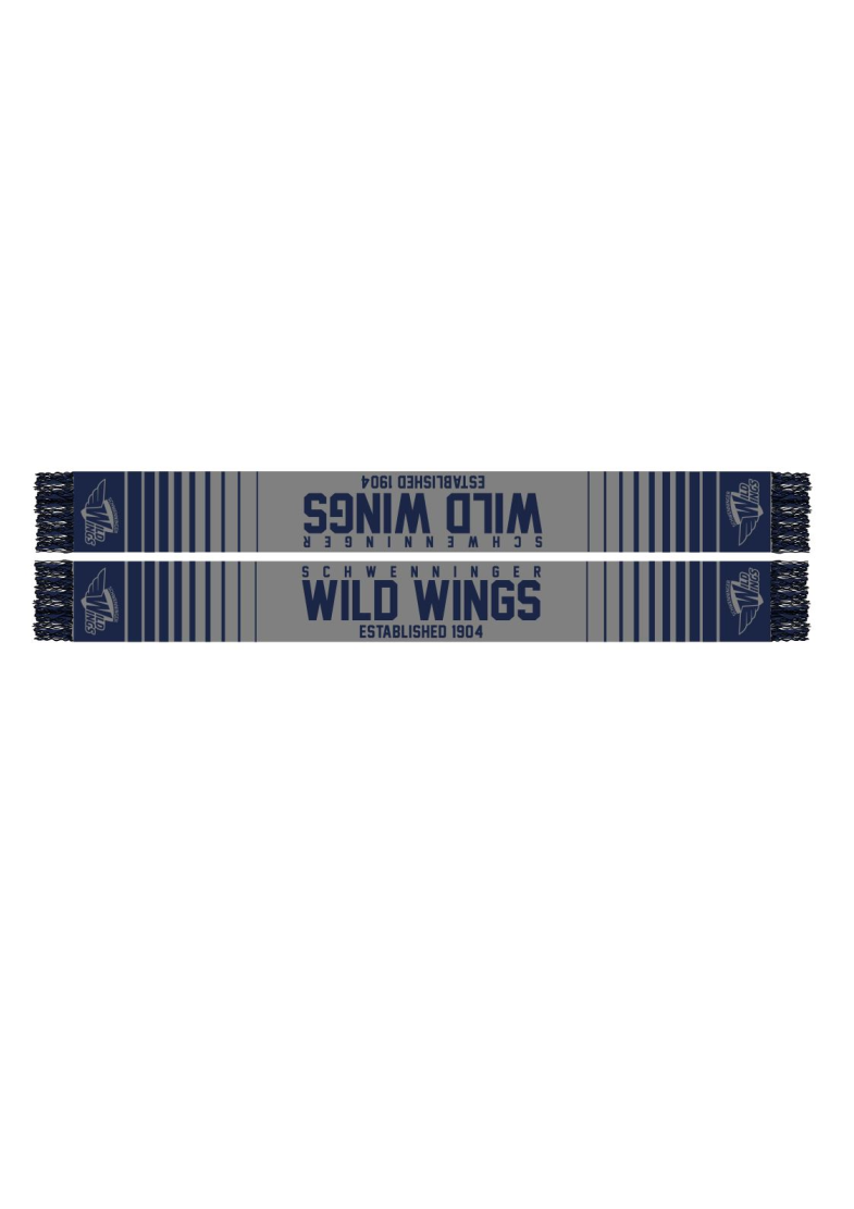 Fanschal Stripes Navy / Grau