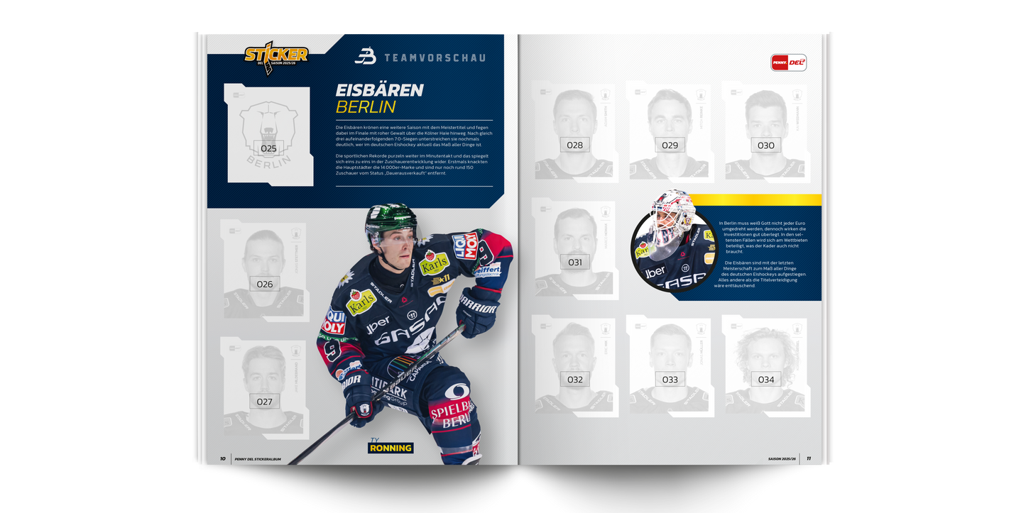 DEL Sticker Sammelalbum 25I26